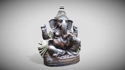 Ganesh Prini god, unwrap, hindu, murti, game, pbr