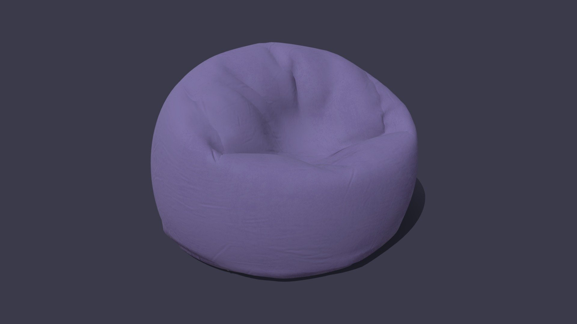 This is a thing I made a long time ago from a tutorial, never took the time to bake the textures out. So, here it is =w= - Purple Velvet Bean Bag - 3D model by Maggatron (@MaggaModels) 3d model