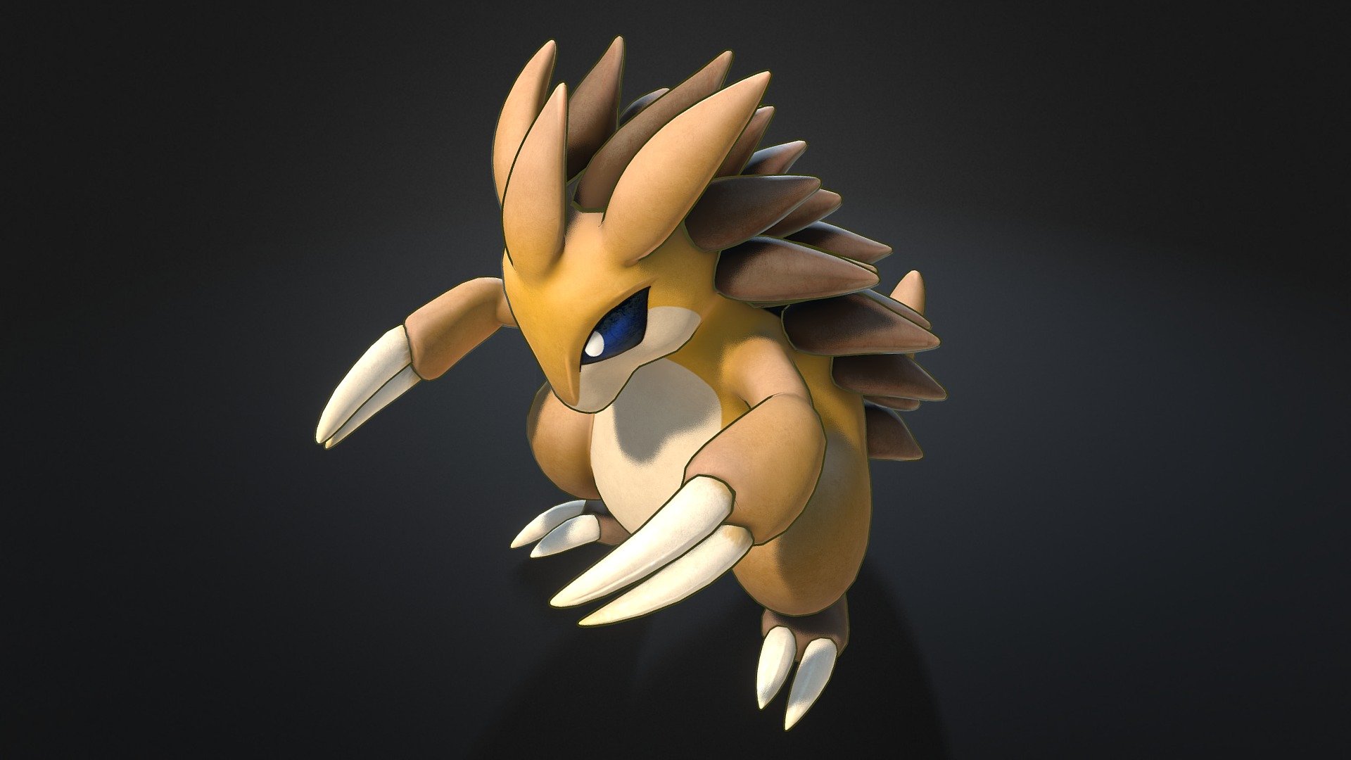 Recorded the proccess this time. I was nervous, so the proportion a little off. My first youtube making-of https://www.youtube.com/watch?v=hacWf-jA3T4 - SandSlash Pokemon - 3D model by 3dlogicus 3d model