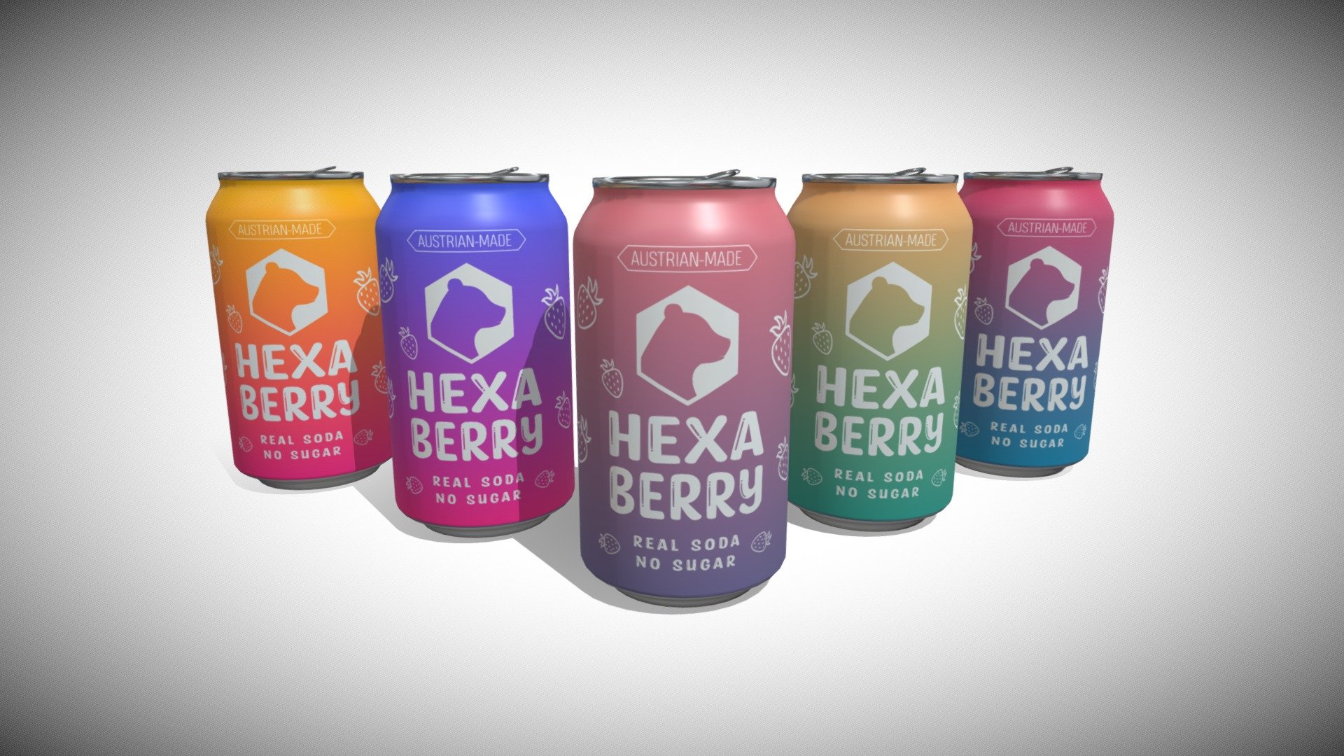 Introducing Hexaberry! 🍓

A new flavor for your life - without sugar!

I designed these soda cans based on the name of my company.

Have fun creating :) - HexaBerry Soda Cans - Download Free 3D model by hexabear2020 3d model