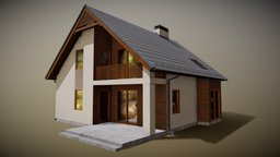 Low-Poly PBR Cottage 3