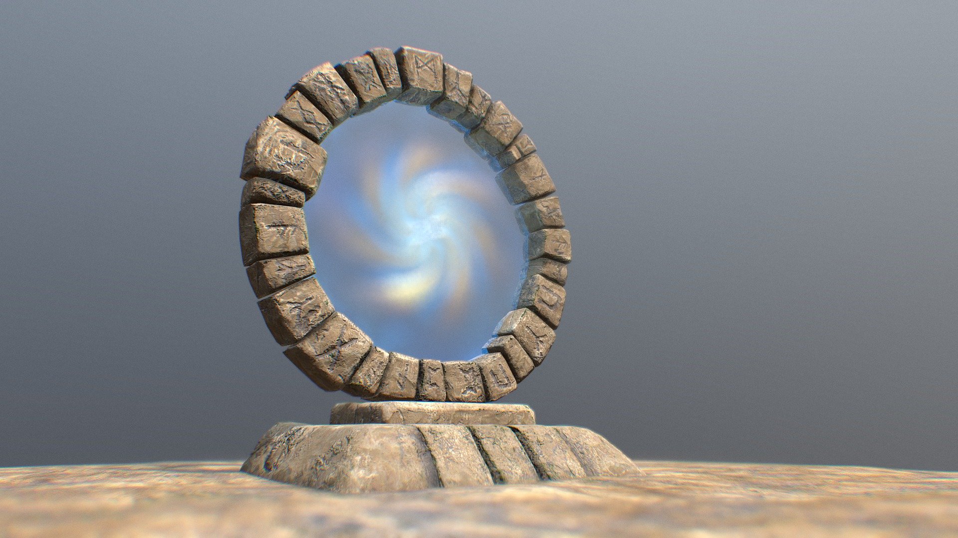 Portal animation - Stone Portal - Buy Royalty Free 3D model by danielmikulik 3d model