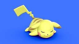 Pikachu in ecstasy pokemon, b3d, happy, pikachu, print, gratitude, joyful, ecstasy, 3dprint, blender, anime
