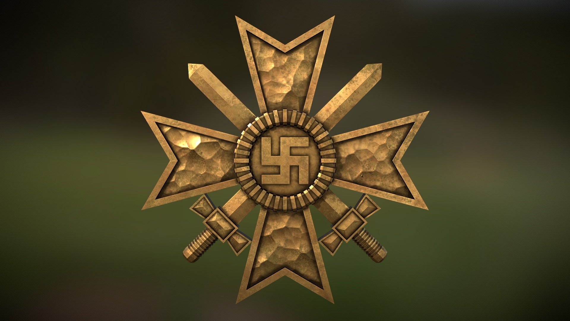 A Low Poly WW2 Nazi Medal.




The 3D model is a single mesh/material

Has FBX file with embedded textures

Has OBJ and MTL files, with textures folder

textures are only brass

The historical accuracy and details of the 3D model compared to the original medal (War Merit Cross) does not fully match.

I DO NOT PROMOTE OR SUPPORT FASCISM, NAZISM, OR ANY IDEALS THIS 3D MODEL REPRESENTS 3d model