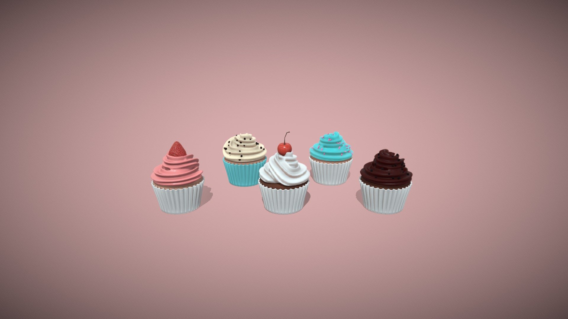 Cupcakes with cream - Cupcakes - Download Free 3D model by Jacob.Elhatmi 3d model