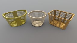 Plastic Laundry Baskets wash, waste, baskets, laundry, unrealengine4, props-assets-environment-assets