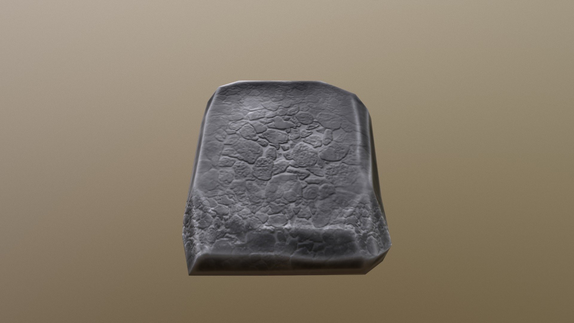 Basic low poly rock, semirealistic. Game-specific design, hand painted. Made for toon-ish style, but also good for realistic settings. 
http://www.lb3d.co/product/low-poly-semirealistic-rocks-handpainted-3d-models-unity-3d-asset/ - Rock 17 Game Ready Low Poly - Buy Royalty Free 3D model by LB3D (@alienated) 3d model
