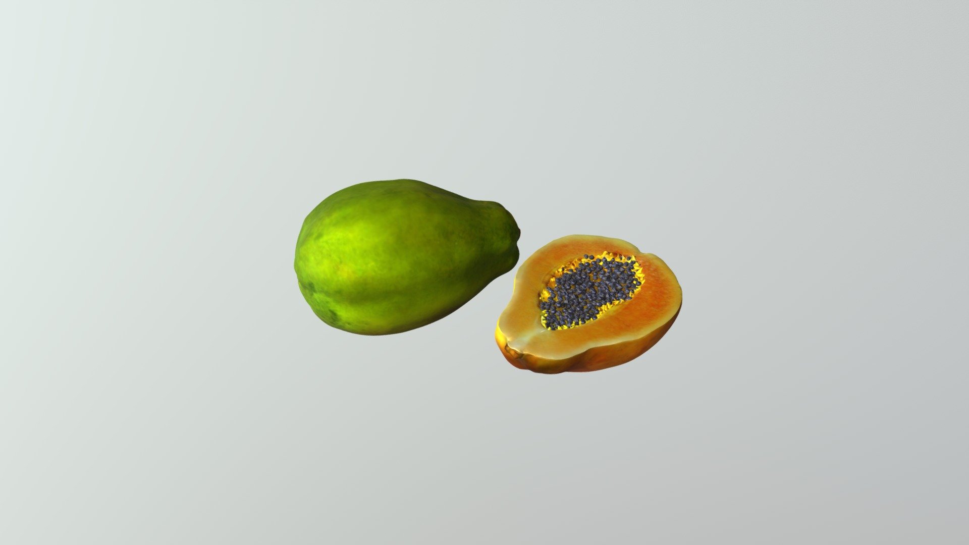Papaya - 3D model by Virtual Reality (@simulanis) 3d model