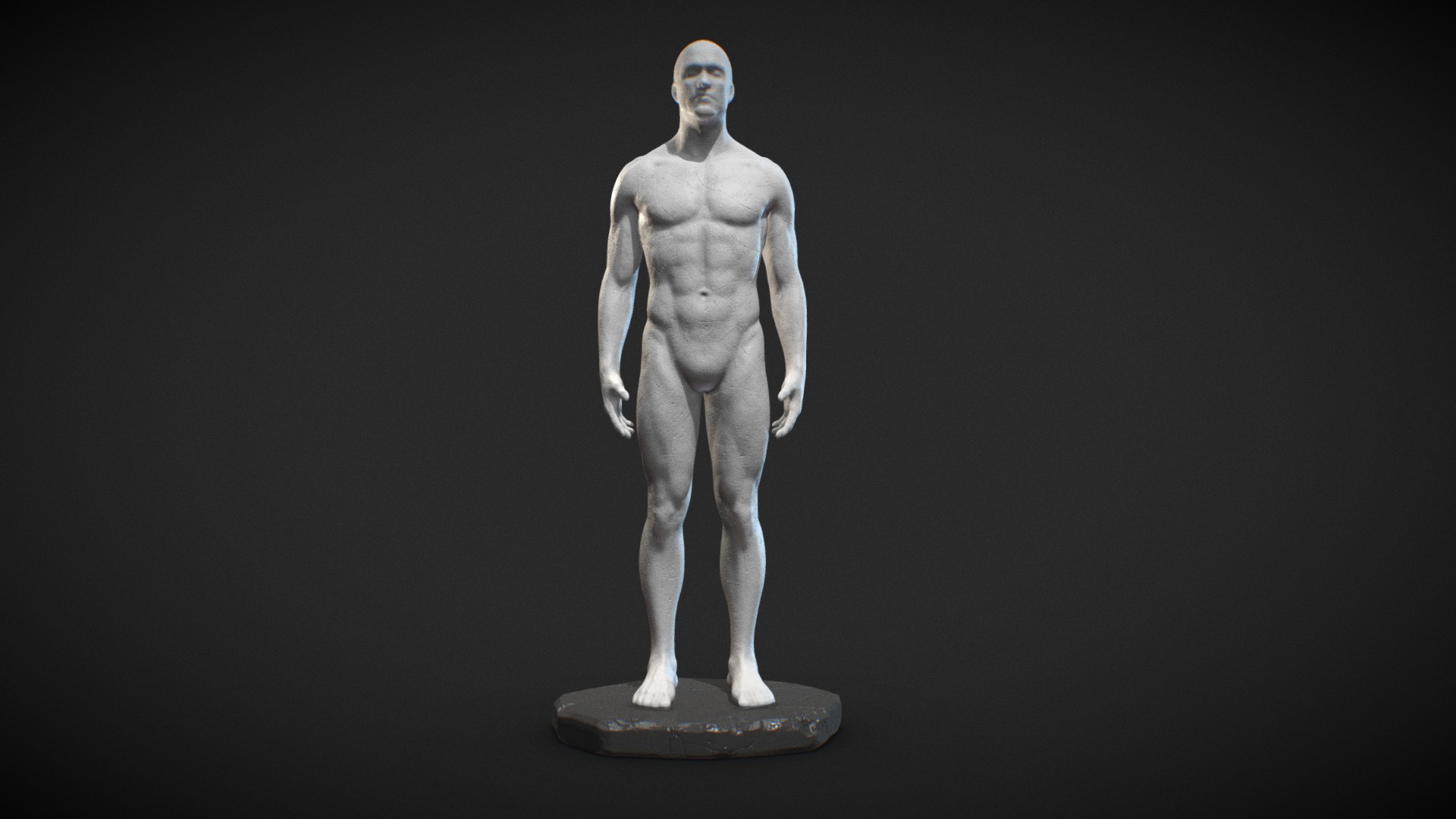 Anatomically correct male statue. Suitable for studying, to be used as base mesh for games or 3D printed (not sliced). 
File come in OBJ, FBX and ZTL (2019) formats. 

Available for purchase at: 
https://artstn.co/m/wJq7 

If you have any question, don't hesitate to email me at: danghoanganh.cg@gmail.com 
Please follow me for updates: 
www.artstation.com/poligone 
www.facebook.com/poligone.cg 
www.instagram.com/poligone.cg - Male Anatomy Statue - Buy Royalty Free 3D model by Poligone (@jinsk8r) 3d model
