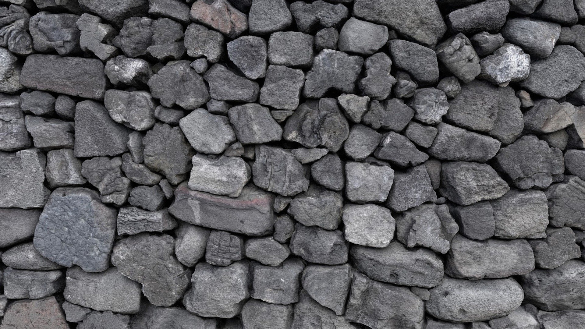A 400-year-old wall constructed using uhau humu pohaku (dry-set masonry) with no mortar between rocks.
This is a wall section from the Great Wall located at Puʻuhonua o Hōnaunau on the Big Island 3d model