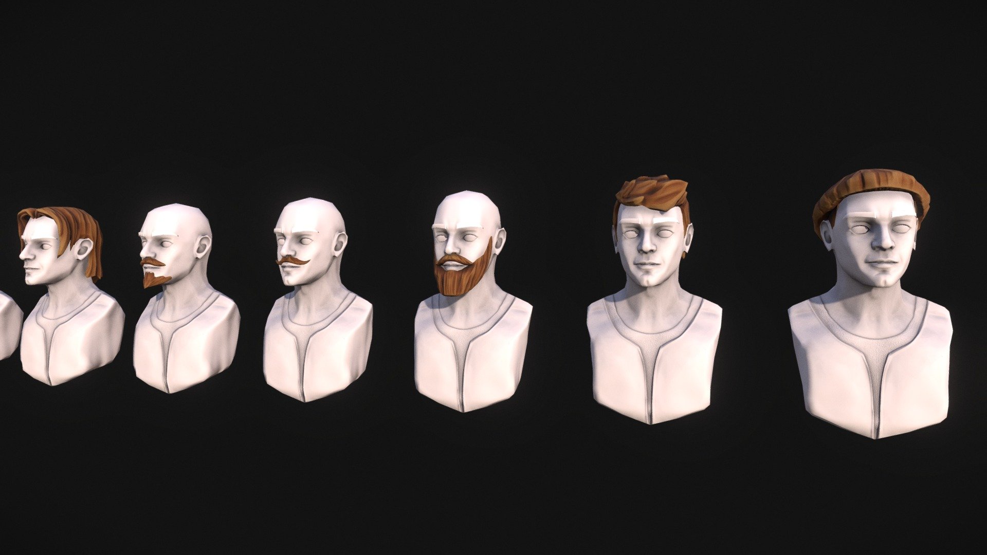 Collection of Hairs and Facial hairs for Cards and Tankards
https://store.steampowered.com/app/1506850/Cards__Tankards/ - Cards And Tankards - Hairstyles - 3D model by Seyquil (@Leyde) 3d model