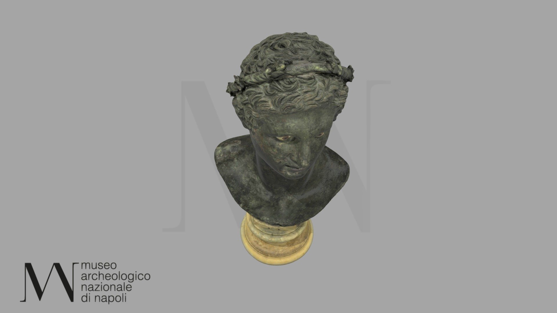 Busto di Eracle tipo Lansdowne - inv.5594 - Bronzo - Ercolano - Villa dei Papiri - peristilio rettangolare - Busto di Eracle - inv.5594 - 3D model by Museo Archeologico Nazionale di Napoli (@MANN) 3d model