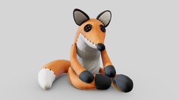 Fox Plush Toy forest, cute, kid, children, prop, child, fox, foxy, charactermodel, plushtoy, substancepainter, substance, character, cartoon, asset, game, design, gameasset, animal, stylized, characterdesign, concept, foxplushtoy