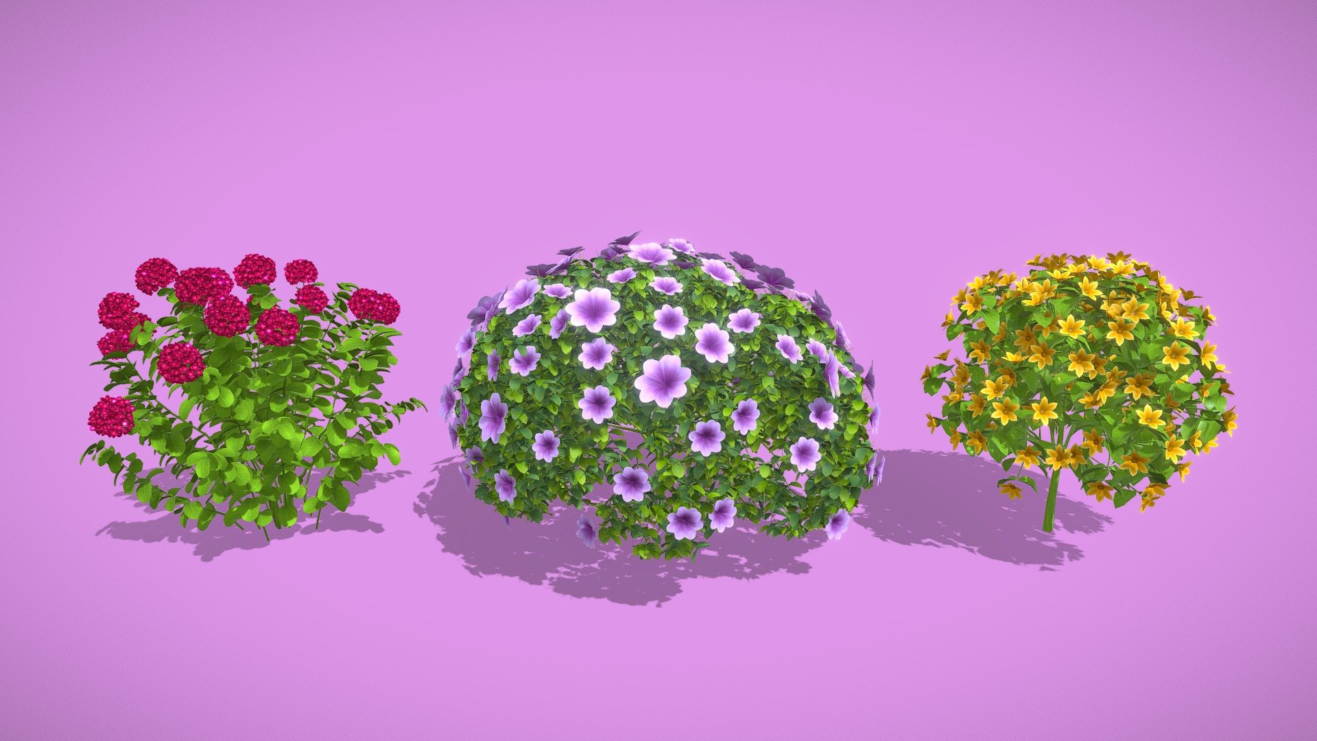 flower Bush - Buy Royalty Free 3D model by gohean33 3d model
