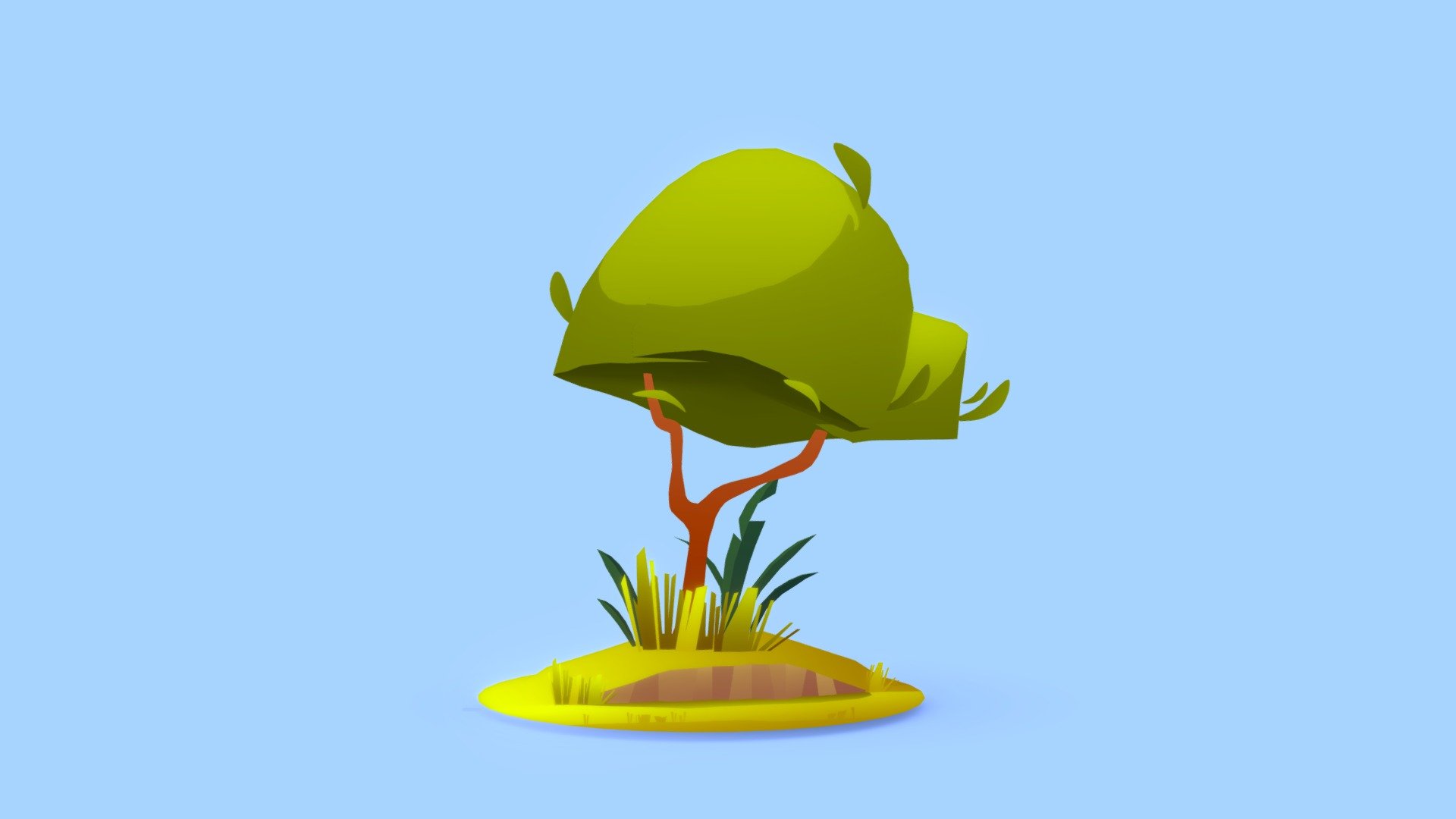 stylized unlit little bush.

Textured with gradient atlas, so it is performant for mobile games and video games.

Like a few of my other assets
in the same style, it uses a single texture diffuse map and is mapped using only color gradients. 
All gradient textures can be extended and combined to a large atlas.

There are more assets in this style to add to your game scene or environment. Check out my sale.

If you want to change the colors of the assets, you just need to move the UVs on the atlas to a different gradient.
Or contact me for changes, for a small fee.

I also accept freelance jobs. Do not hesitate to write me. 

*-------------Terms of Use--------------

Commercial use of the assets  provided is permitted but cannot be included in an asset pack or sold at any sort of asset/resource marketplace.* - Stylized Bush - Buy Royalty Free 3D model by Stylized Box (@Stylized_Box) 3d model