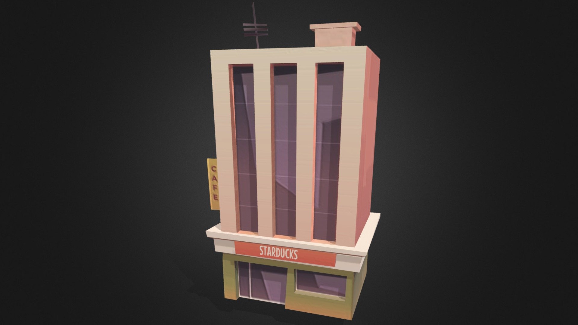 Lowpoly Stylize building with atlas base texture 
Its lowpoly ready to used for game - Building - 3D model by MangoGames 3d model