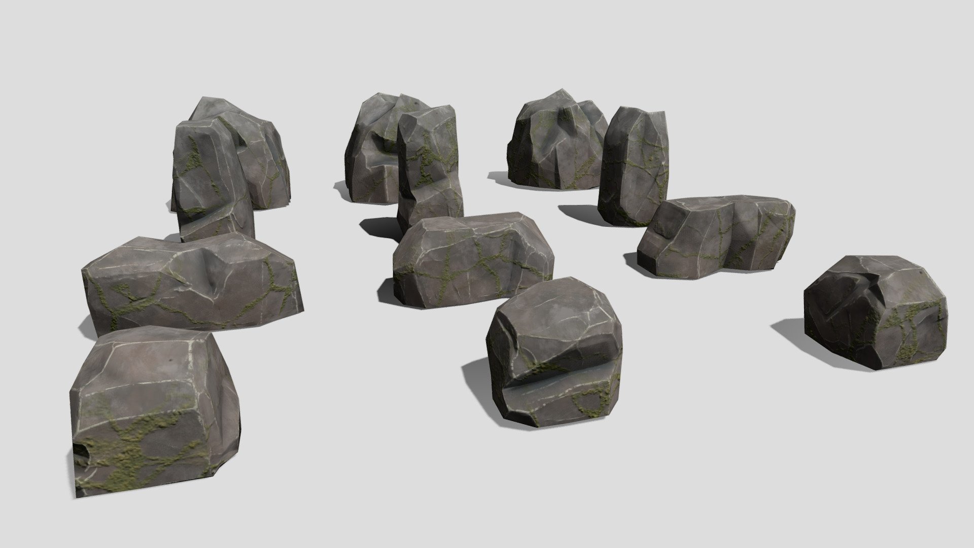 This pack contains stones for an outdoor scene.





12 detailed rocks




Texture (diffuse, normal) 2048x2048




Ready to use prefabs of all models are included


 - Stones - 3D model by Artur (@fenixartur) 3d model