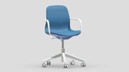 IKEA Langfjall Chair office, scene, room, modern, storage, sofa, set, work, desk, generic, accessories, equipment, collection, business, furniture, table, vr, ergonomic, ar, seating, workstation, meeting, stationery, lexon, asset, game, 3d, chair, low, poly, home, interior
