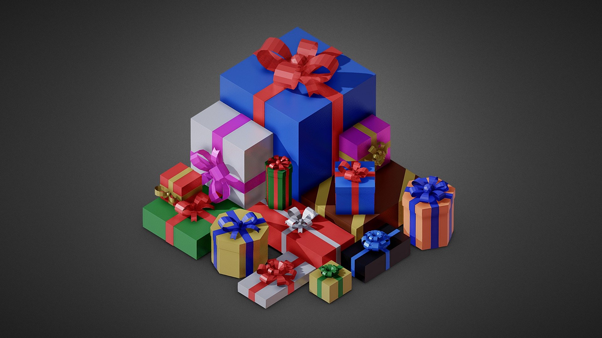 https://youtu.be/HrHLKFGFyJw

Low poly 3D model of Christmas Presents

Formats: OBJ / FBX / BLEND / GLB-GLTF - Christmas Presents - Buy Royalty Free 3D model by Rossty (@rossty05) 3d model