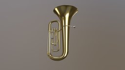 Tuba music, instrument, tuba, substancepainter, substance