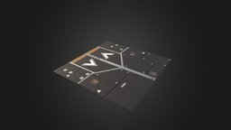 FloorTile tile, floor, substancepainter, substance, unity3d, sci-fi, modular