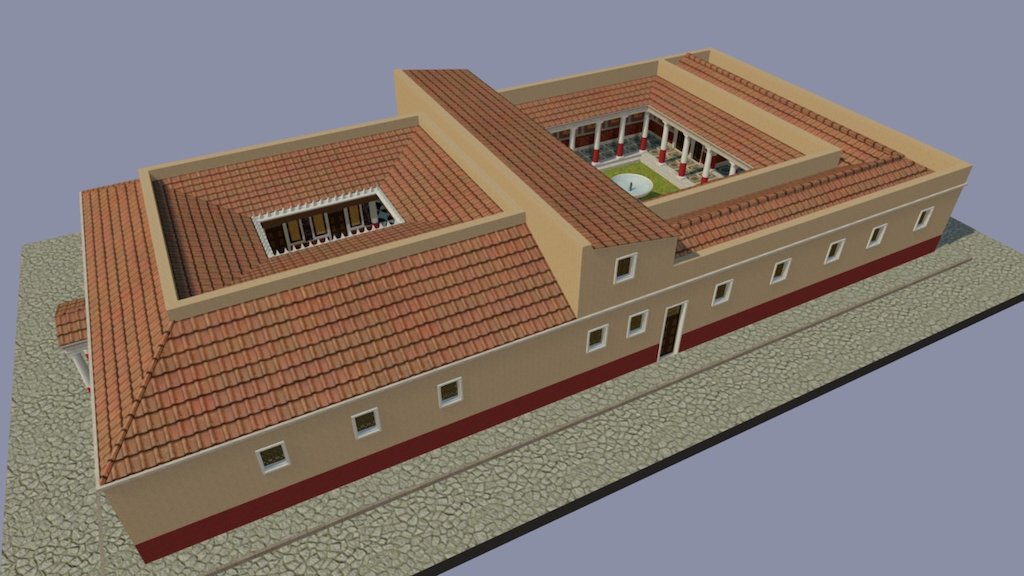 Reconstruction of Domus - the roman aristocratic house. All interior rooms are available for viewing 3d model