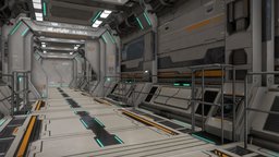 Sci-Fi Modular Corridor & Door Ver.2 fiction, future, prop, spacecraft, pack, collection, science, corridor, asset, lowpoly, scifi, sci-fi, futuristic, modular, space, spaceship, door, gameready, environment