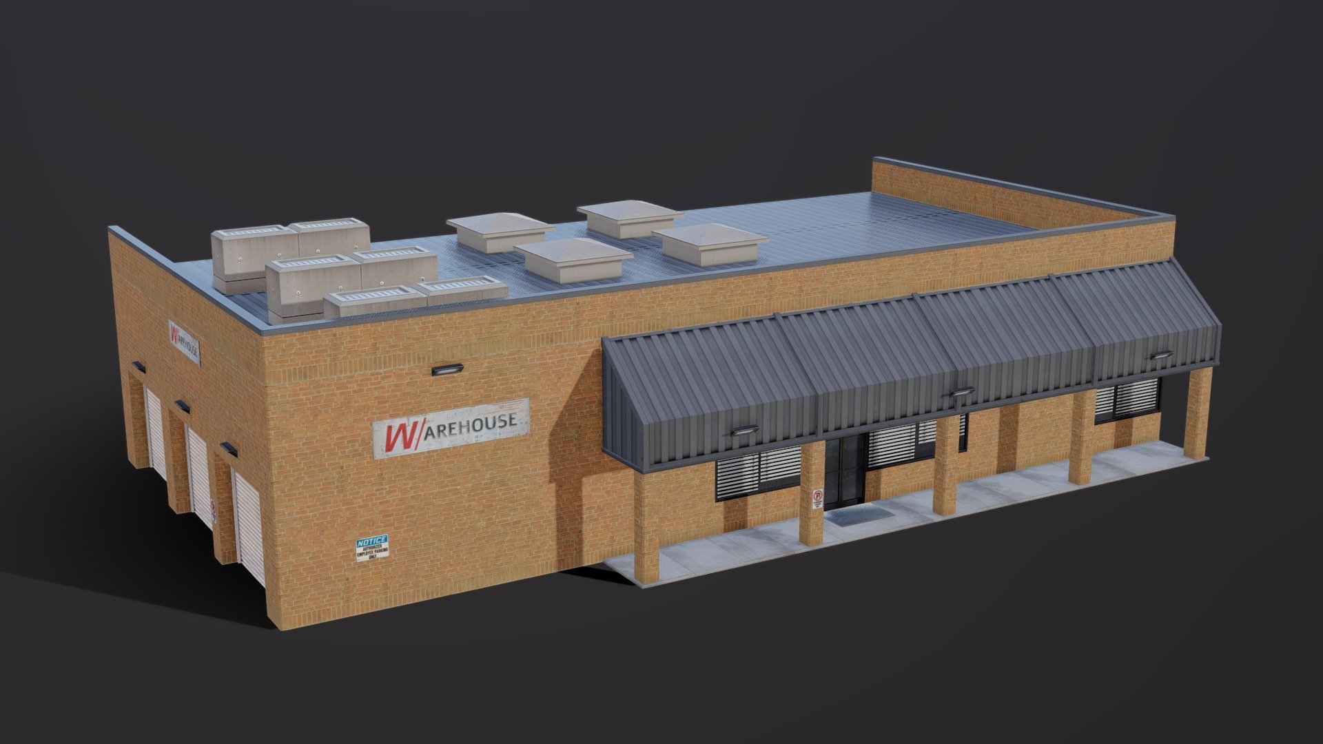 American Style Warehouse - Buy Royalty Free 3D model by Reberu Games (@ReberuGames) 3d model