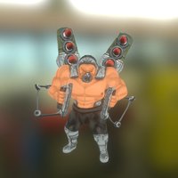 Cybernetic Soldier body, missiles, missile, rpg, soldier, muscle, muscles, killer, bazooka, cyborg, metal, android, rocket, bodybuilder, muscled, weapon, weapons, robot