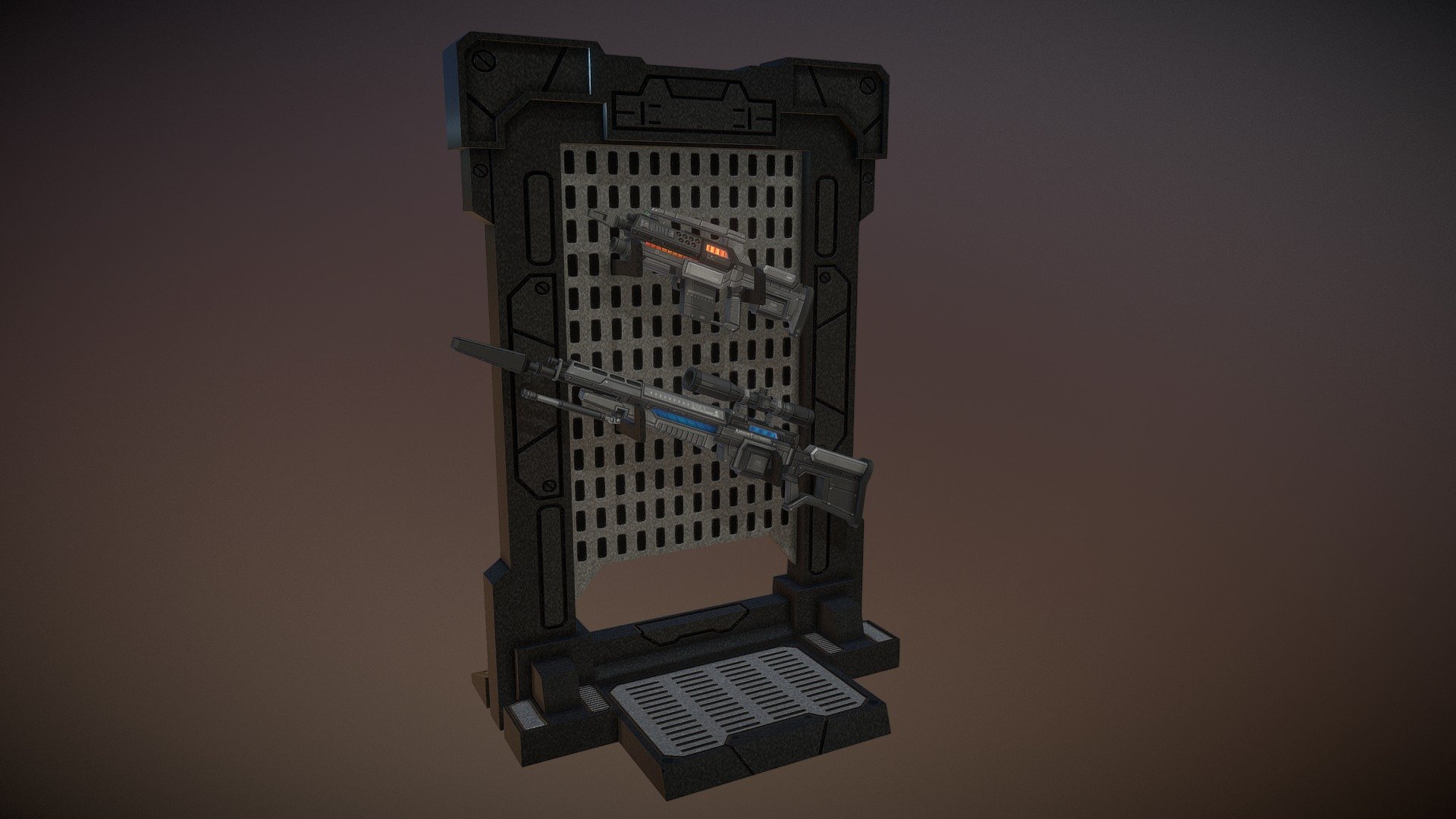 Weapon Rack - 3D model by John.Price 3d model