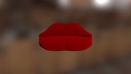 Lips Sofa couch, velvet