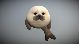 Seal cute, cartoon, animated
