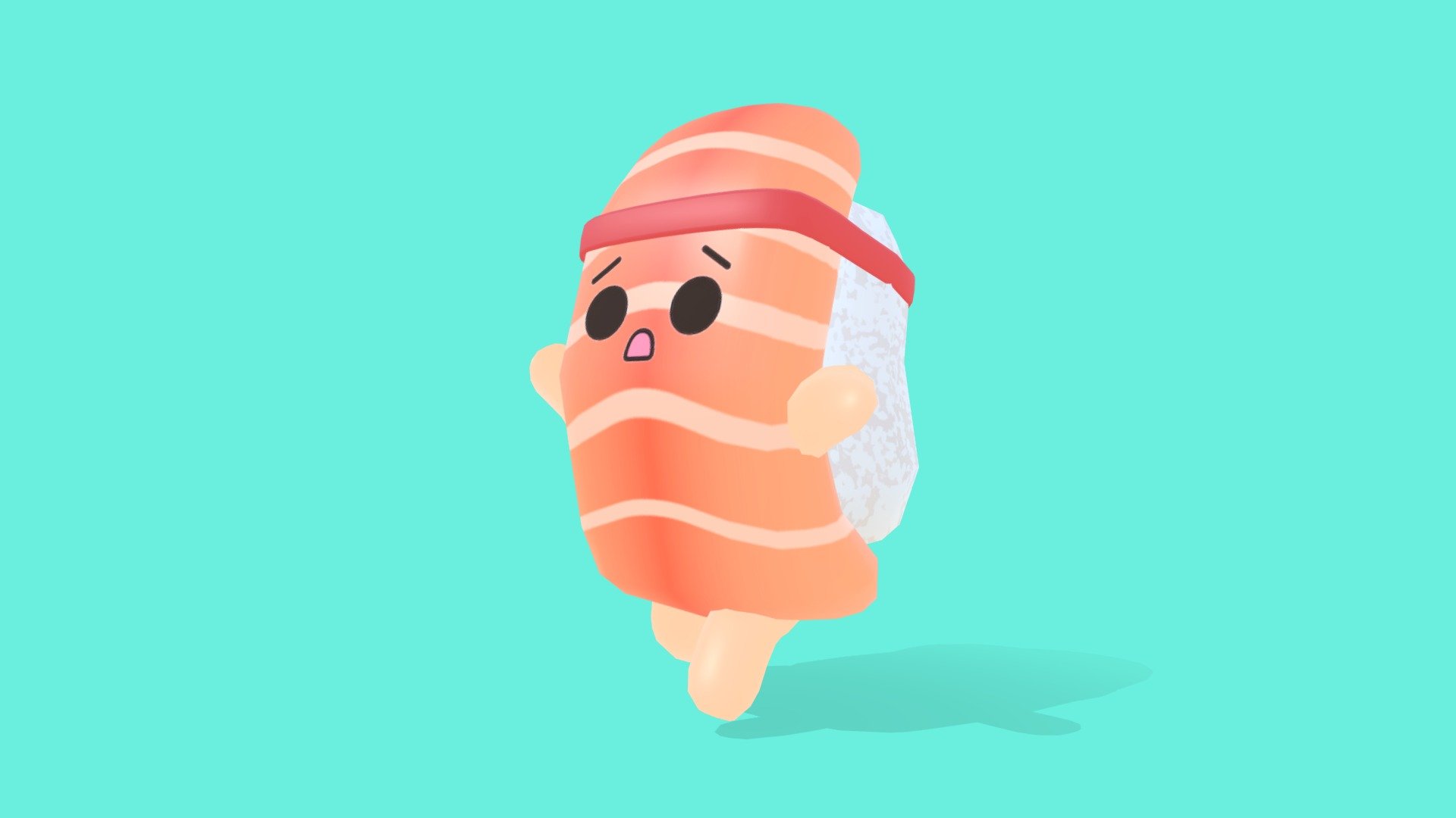 Game ready model for a upcoming mobile game FoodRunner. 
Modeled, skined, riged and animated by me. 
Stay tuned! - Brave Sushi - 3D model by Thomas R (@jd_01) 3d model