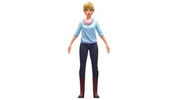 Cartoon Low Poly Casual Style Girl Avatar 4 body, toon, style, dressing, avatar, cloth, shirt, scarf, fashion, women, hipster, clothes, torso, young, shoes, boots, jeans, woman, sweater, casual, boobs, sleeve, sweatshirt, diffuse-only, denim, blouse, metaverse, hairstyle, baked-textures, pullover, pleats, outerwear, dressing-room, dressingroom, character, girl, cartoon, blue, sport, "clothing", "casualwear", "jakey"