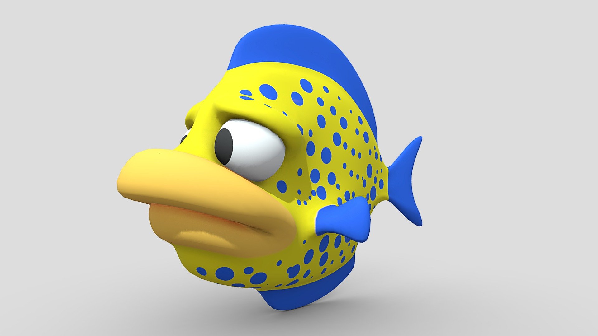 low poly 3d model of stylized cartoon fish - Cartoon Fish - Buy Royalty Free 3D model by assetfactory 3d model