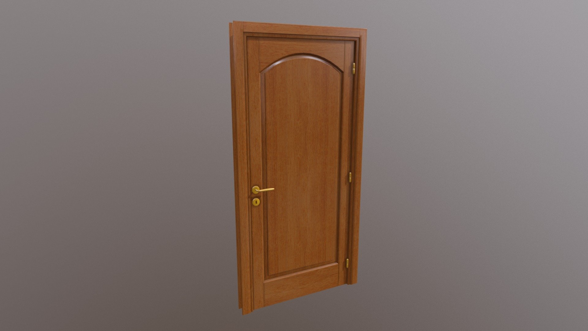 3d model of wooden door, High quality details, textured - Wooden Door - 3D model by BytePost (@Simone9) 3d model