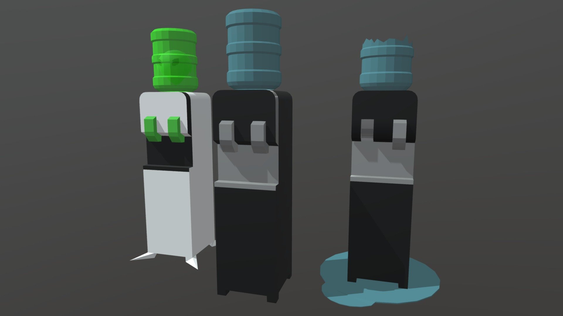 Inside of the maya - 3 Water Cooler Variations - 3D model by ZedFox 3d model