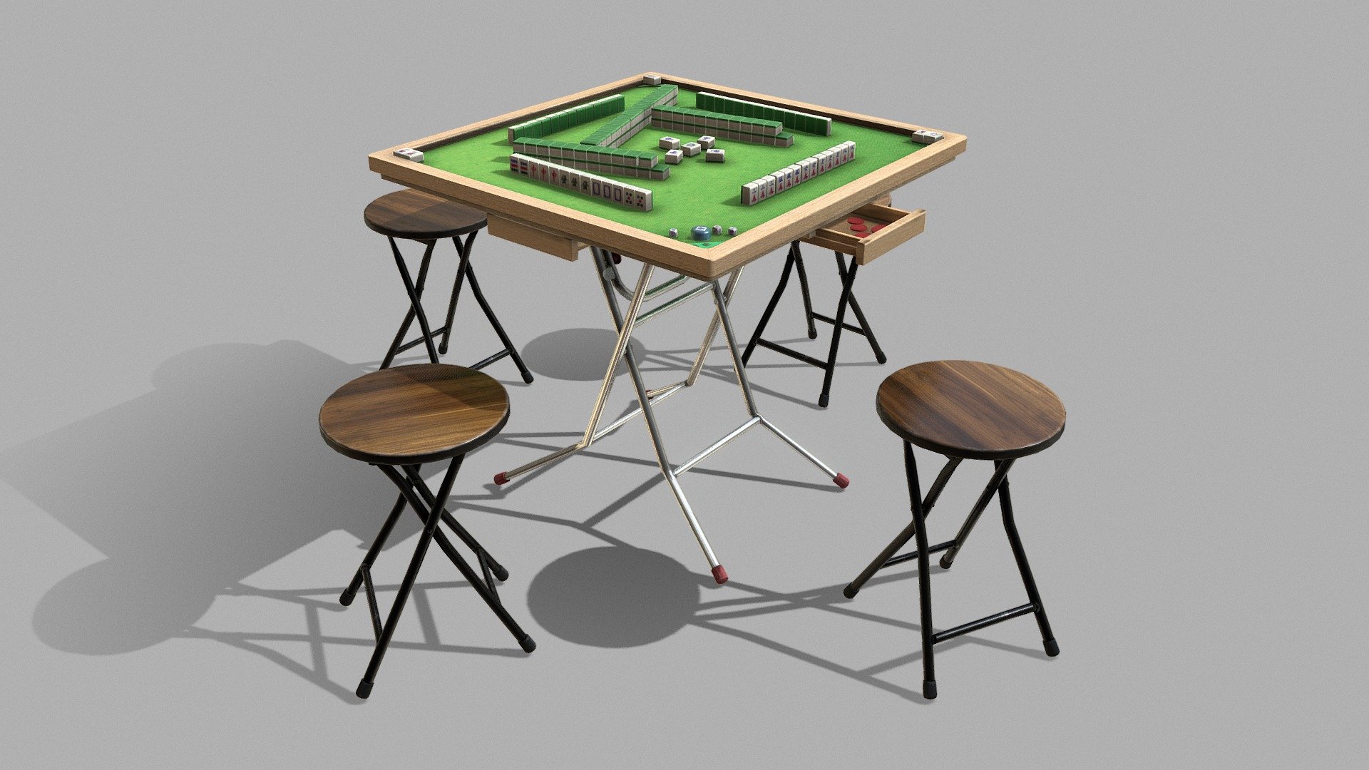 PBR Hong Kong Mahjong 麻將 Game Ready

Textures Map (4K) : PBR Unity Unity HDRP Unreal

Mainly 4 material and 4 set of Texures for whole set of Mahjong

Real time render in Unity HDRP:
https://youtu.be/iCPsfRsYCic - PBR Hong Kong Mahjong 香港麻將 Game Ready - 3D model by Cola River (@colar09714) 3d model