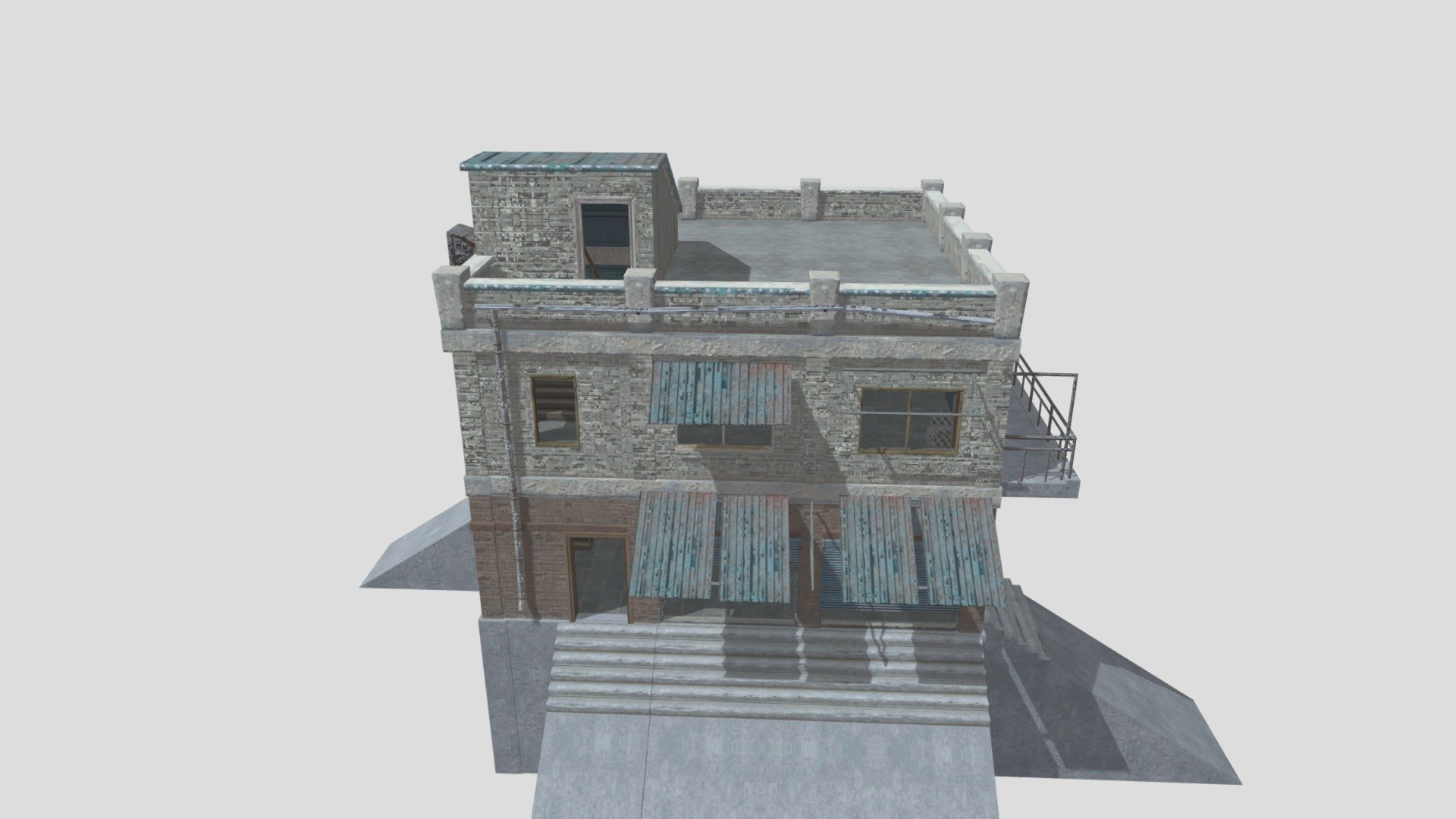 pubg livik building 02 - 3D model by halloweeks 3d model