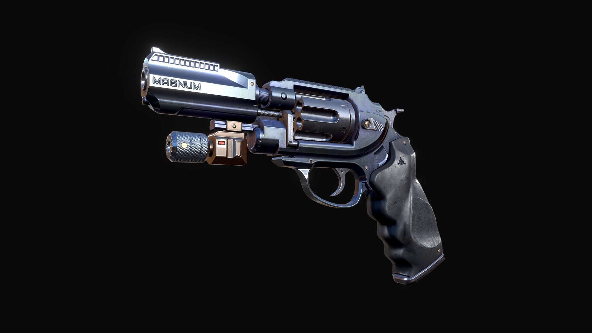 Blend file included

Detailed low-poly model of a Magnum Revolver, perfect for use in medium-distance rendering and video games. Includes 4K textures and a single material set-up for easy integration into Unity, Unreal, Blender, etc.

Includes separated animations for shooting and reloading.

If you require different resolutions or texture presets, please send me an email, and I'll be happy to assist you for free 3d model