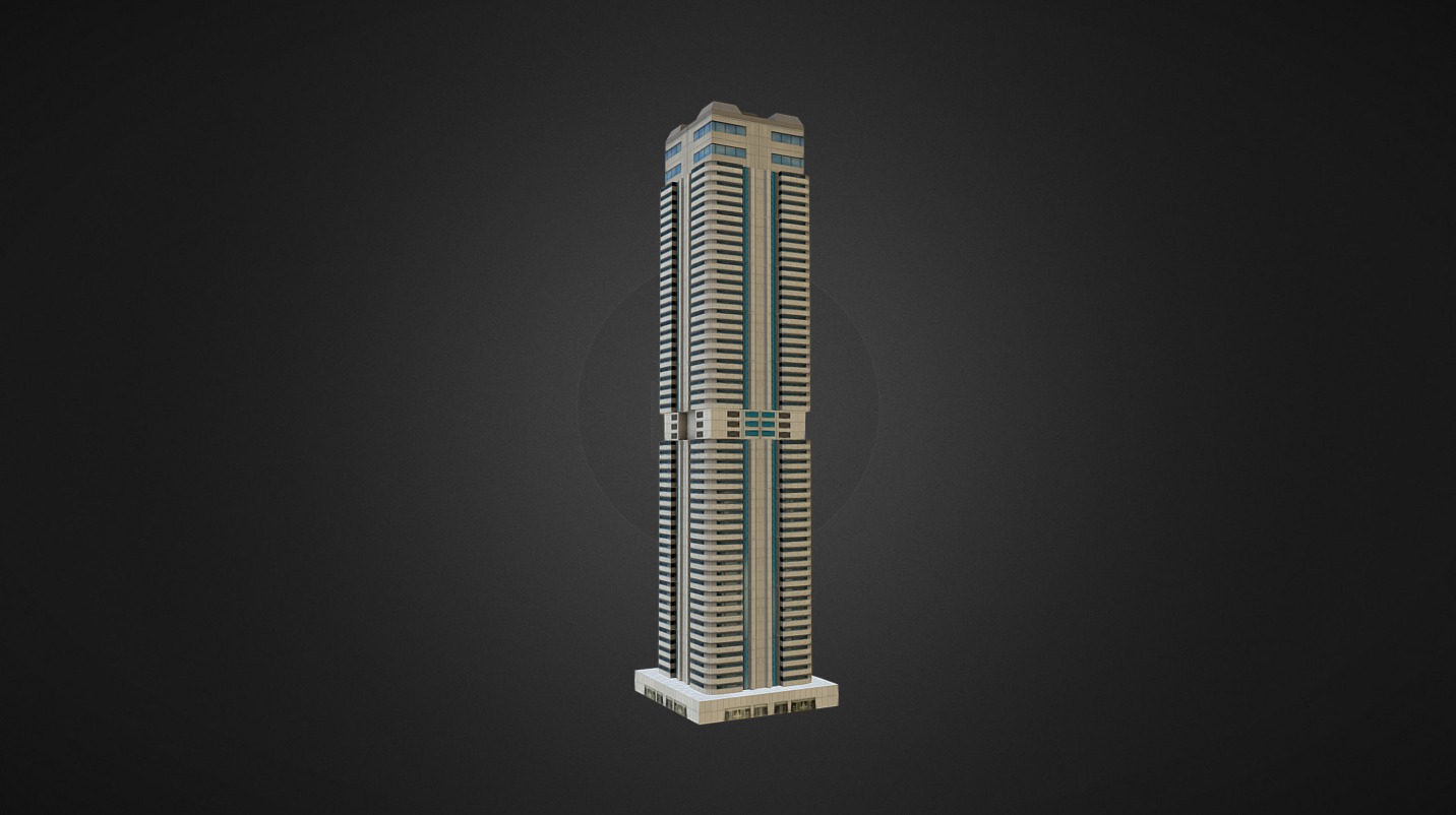 Skyscraper 1 - 3D model by daveVertex 3d model