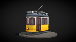 Stylised Tram trolley, lisbon, portugal, stylised, tram, streetcar