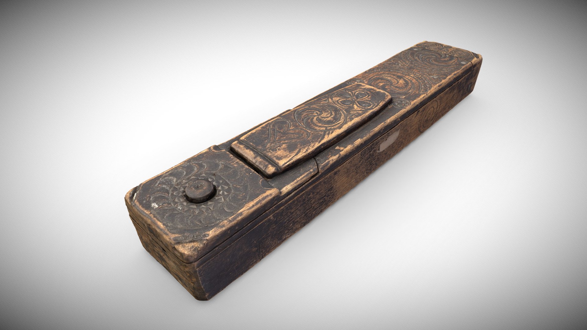 An old pencil box from 1673 3d model