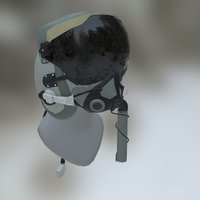 Flighthelmet with oxygenmask pbr-dae-howest-helmet