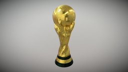 FIFA World Cup football, sports, soccer, trophy, winner, worldcup, fifa, trofeo, 3d, cup, gold