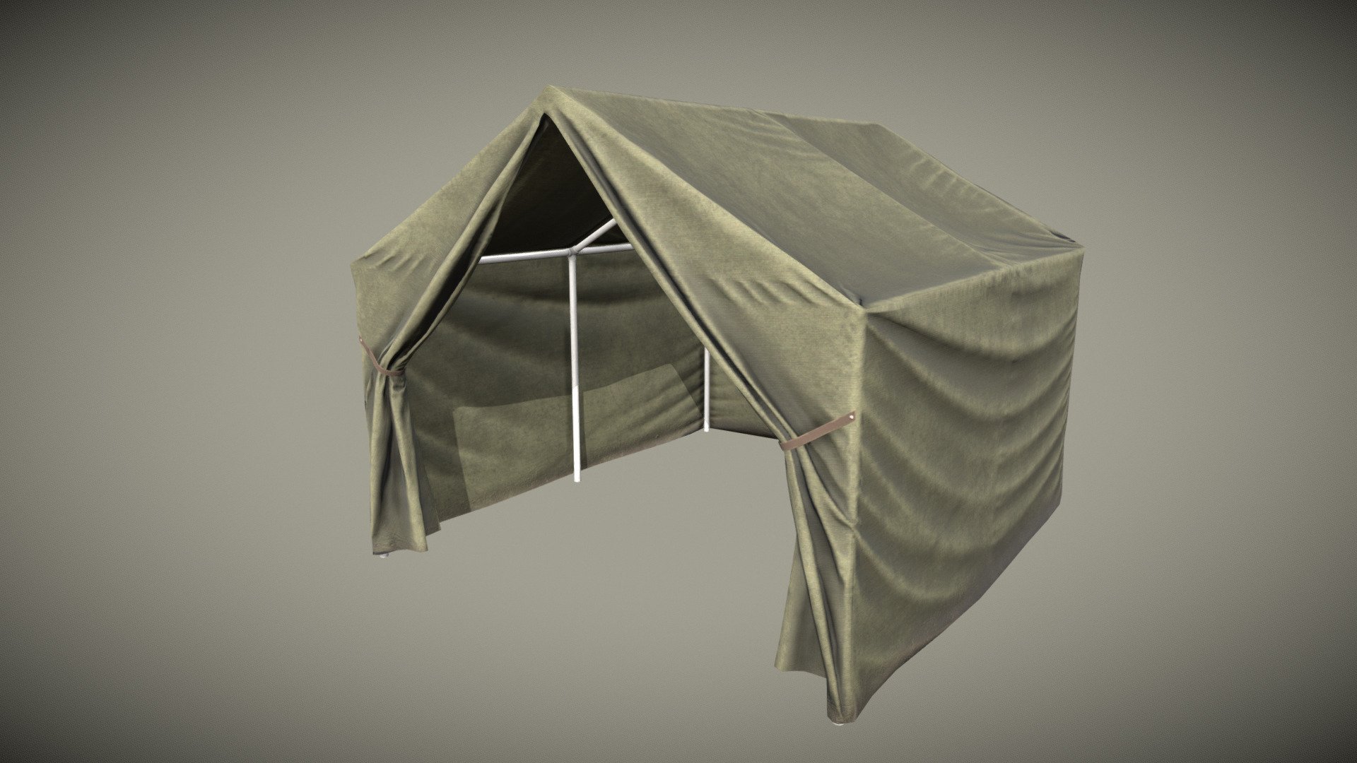 Gameready model of a tent - Explorer's Tent - 3D model by ZippyStardust (Andrea Cabras) (@ZippyStardust) 3d model