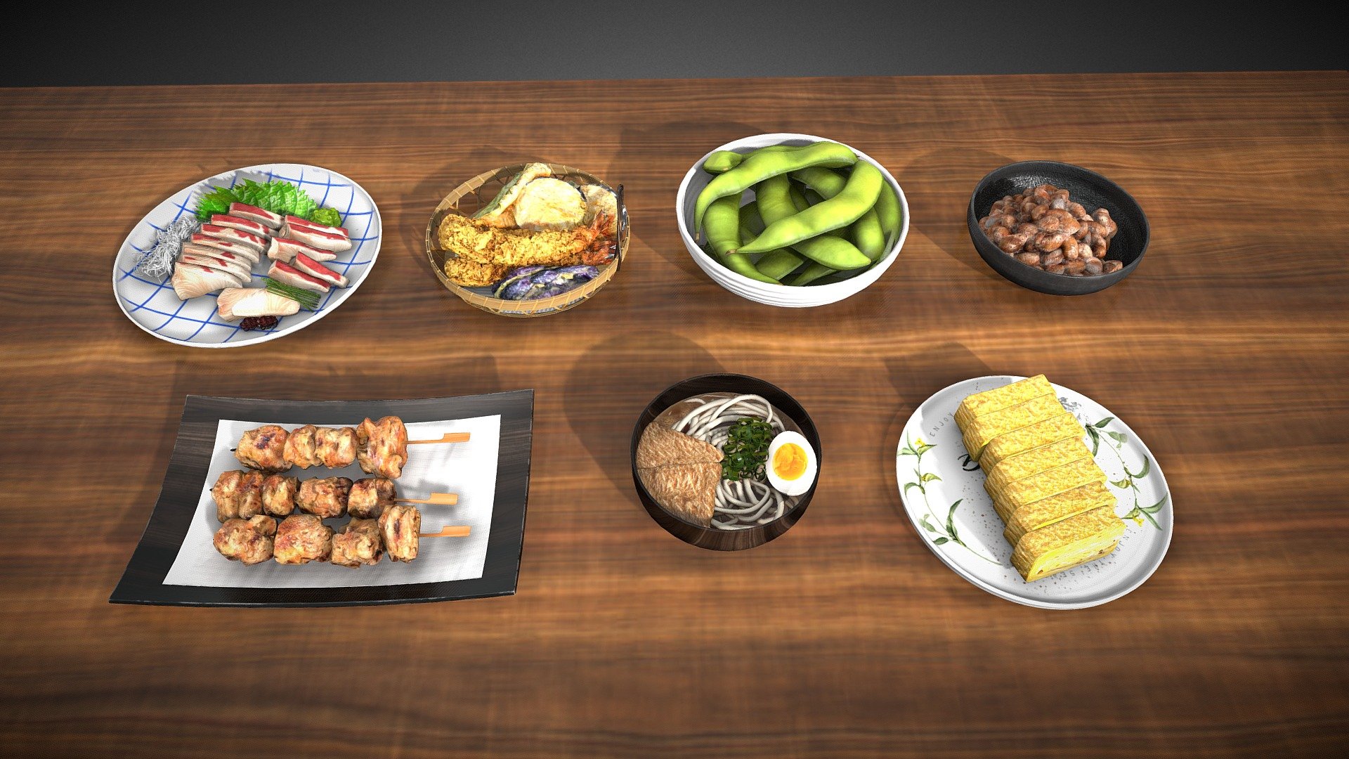 Japanese Food Vol - 1 contains low poly 3D models of japanese foods with High Quality textures to fill up your game environment. The assets are VR-Ready and game ready . 

Total Polygons - 83788

For Unity3d (Built-in, URP, HDRP) Ready Assets visit our Unity Asset Store Page

Enjoy and please rate the asset!

Contact us on for AR/VR related queries and development support

Gmail - designer@devdensolutions.com

Website

Twitter

Instagram

Facebook

Linkedin

Youtube - Japanese Food Vol - 1 - Buy Royalty Free 3D model by Devden 3d model