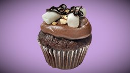 Chocolate Marshmallow Cupcake trnio, photogrammetry, 3dscan, 3dmodel, trnioplus