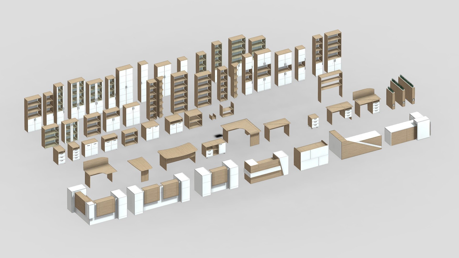 Office Furniture set - Office Furniture set - Buy Royalty Free 3D model by 3DGrom (@dizartoren) 3d model