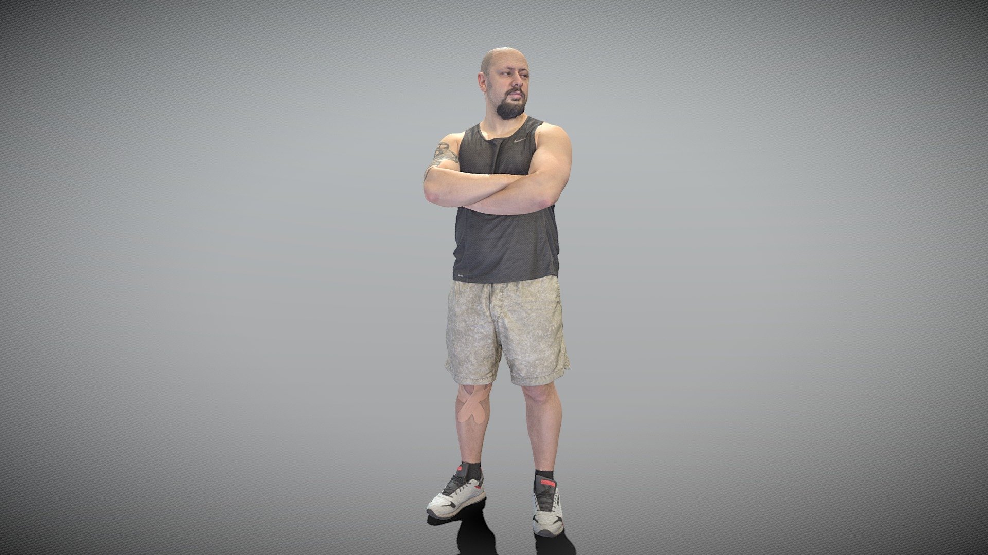 This is a true human size and detailed model of a sporty handsome young man of Caucasian appearance dressed in a sportswear. The model is captured in a casual pose to be perfectly matching to various architectural and product visualizations as a background, mid-sized or close-up character on a sport ground, gym, park, VR/AR content, etc.

Technical specifications:


digital double 3d scan model
150k &amp; 30k triangles | double triangulated
high-poly model (.ztl tool with 5 subdivisions) clean and retopologized automatically via ZRemesher
sufficiently clean
PBR textures 8K resolution: Diffuse, Normal, Specular maps
non-overlapping UV map
no extra plugins are required for this model

Download package includes a Cinema 4D project file with Redshift shader, OBJ, FBX, STL files, which are applicable for 3ds Max, Maya, Unreal Engine, Unity, Blender, etc. All the textures you will find in the “Tex” folder, included into the main archive.

3D EVERYTHING

Stand with Ukraine! - Strong man with crossed arms 389 - Buy Royalty Free 3D model by deep3dstudio 3d model